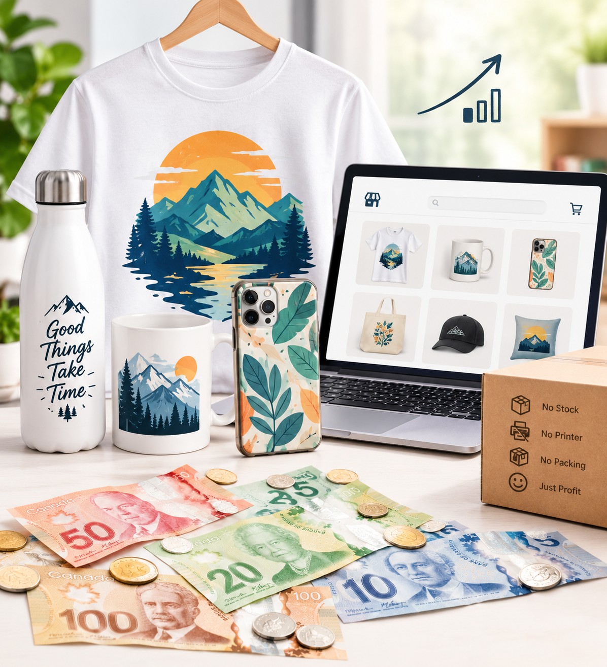 Designer launching a print on demand store